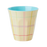 RICE Melamin Cup Creme Medium mit Multicolored Check Print