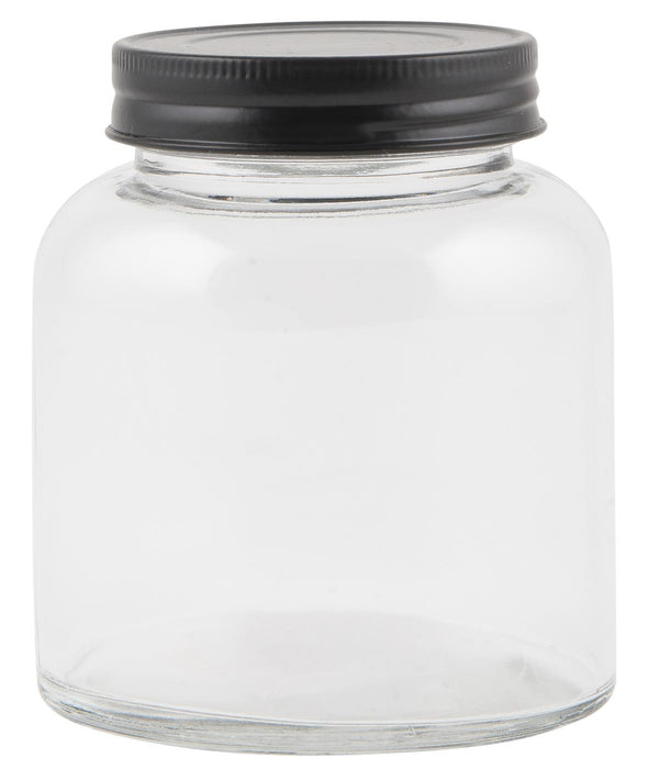 IB Laursen Vorratsglas  Sevilla mit schwarzem Deckel, 350 ml
