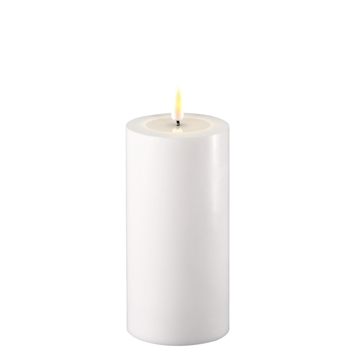 Deluxe HomeArt LED Kerze Weiß Ø7,5 x 15cm