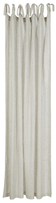 IB Laursen Vorhang mit 7 Bändern weiß mit scharzen Streifen