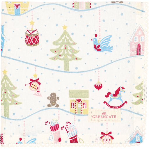 GreenGate Stoffserviette with Lace Laura Christmas White