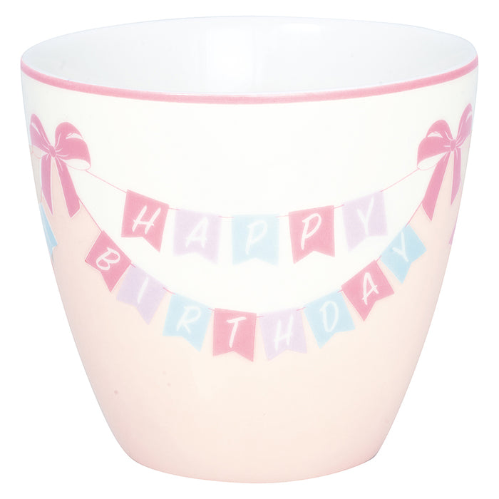 GreenGate Latte Cup Happy Birthday white