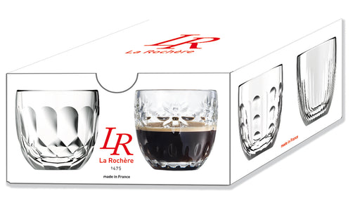 La Rochère Espresso Gläser 10 cl Facetten 4er Set